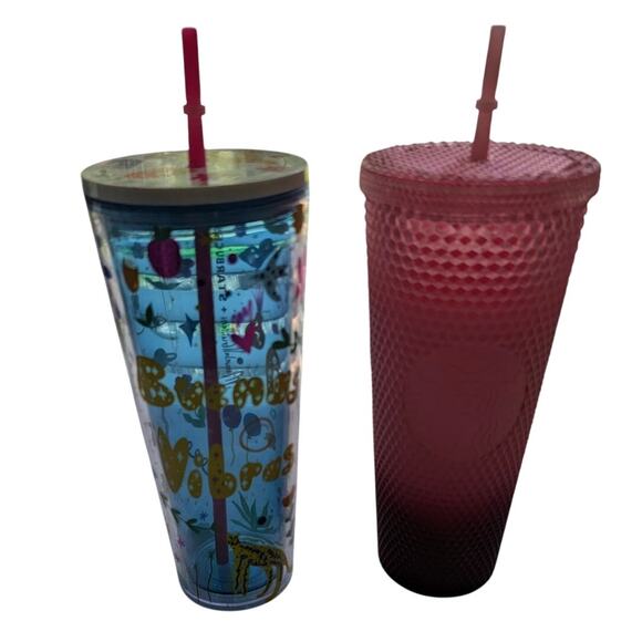Starbucks Set of two 24 oz Tumbler Cups Combo with Straws - Picture 1 of 10